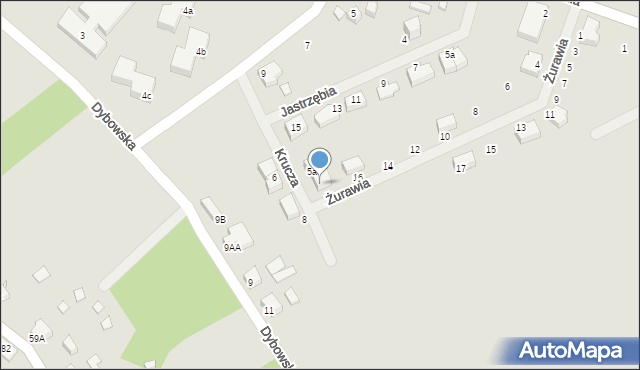 Mikołajki, Krucza, 5b, mapa Mikołajki