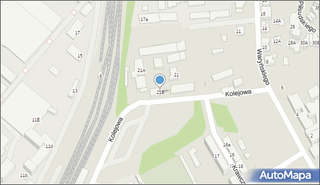 Mikołów, Krawczyka Bernarda, 21B, mapa Mikołów