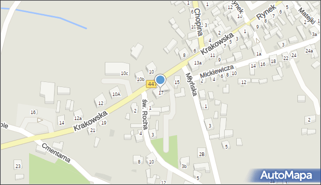 Mikstat, Krakowska, 17, mapa Mikstat