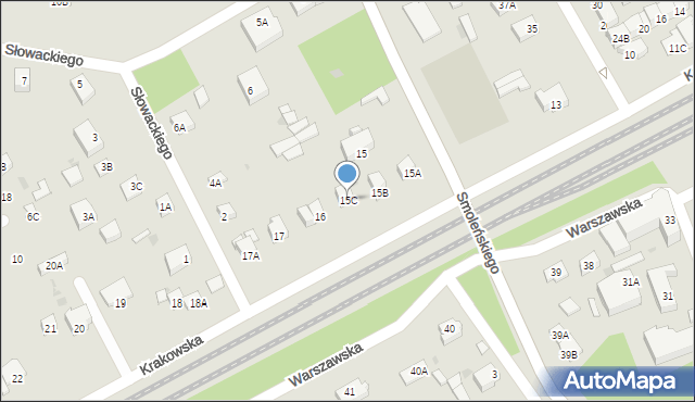 Milanówek, Krakowska, 15C, mapa Milanówek