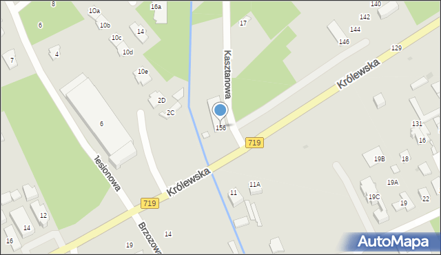 Milanówek, Królewska, 156, mapa Milanówek