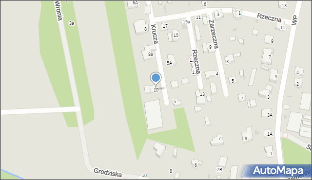 Milanówek, Krucza, 10, mapa Milanówek