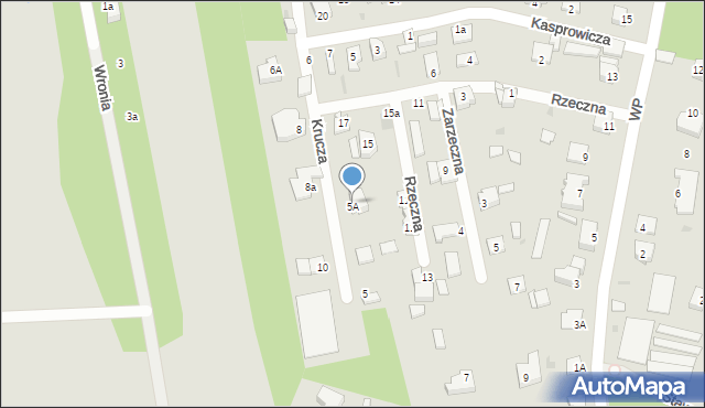 Milanówek, Krucza, 5A, mapa Milanówek