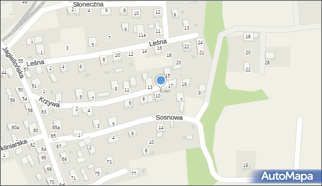 Milówka, Krzywa, 12, mapa Milówka