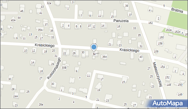 Mińsk Mazowiecki, Krasickiego Ignacego, bp., 34, mapa Mińsk Mazowiecki