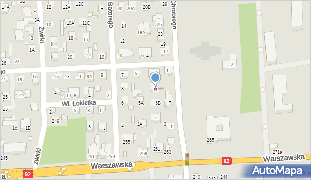 Mińsk Mazowiecki, Króla Bolesława Chrobrego, 11, mapa Mińsk Mazowiecki