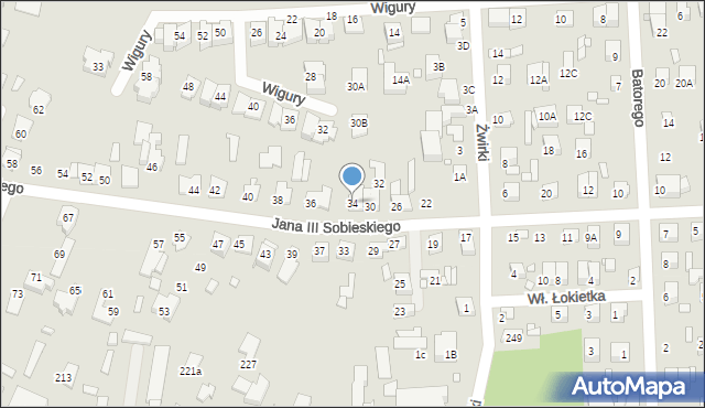 Mińsk Mazowiecki, Króla Jana III Sobieskiego, 34, mapa Mińsk Mazowiecki