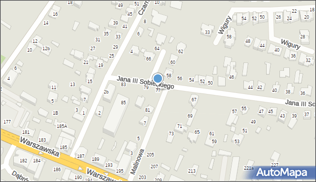 Mińsk Mazowiecki, Króla Jana III Sobieskiego, 77, mapa Mińsk Mazowiecki