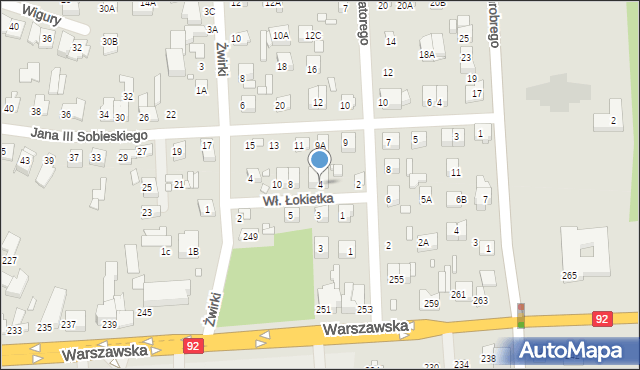 Mińsk Mazowiecki, Króla Władysława Łokietka, 4, mapa Mińsk Mazowiecki