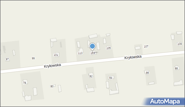 Mircze, Kryłowska, 103, mapa Mircze