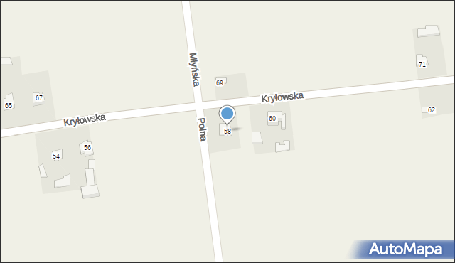 Mircze, Kryłowska, 58, mapa Mircze