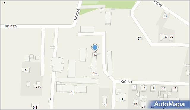 Młodzieszyn, Krucza, 14, mapa Młodzieszyn