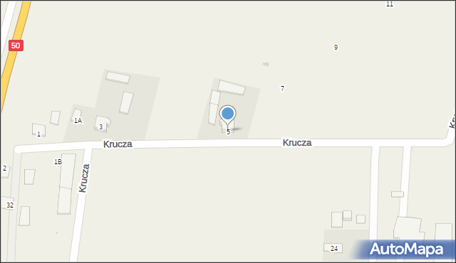 Młodzieszyn, Krucza, 5, mapa Młodzieszyn