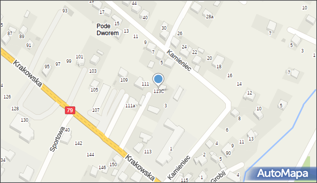 Młoszowa, Krakowska, 113C, mapa Młoszowa