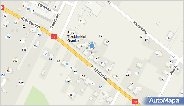 Młoszowa, Krakowska, 41, mapa Młoszowa