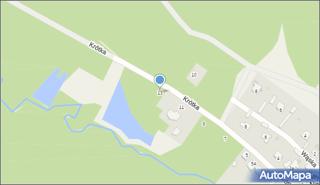 Młynek Nieświński, Krótka, 13, mapa Młynek Nieświński