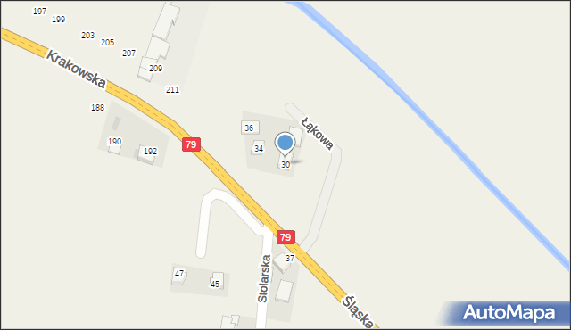 Młynka, Krakowska, 30, mapa Młynka
