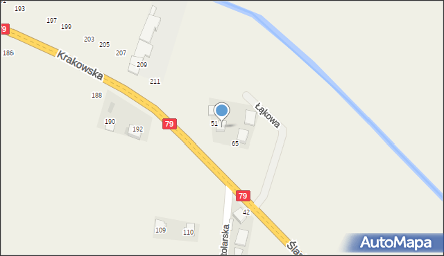 Młynka, Krakowska, 34, mapa Młynka