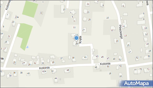 Mnich, Kręta, 15, mapa Mnich