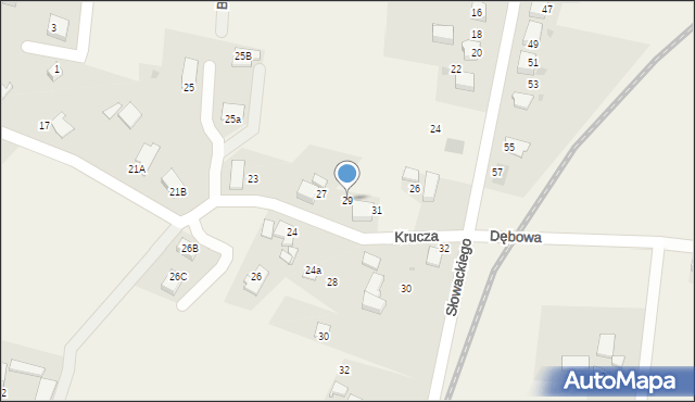 Mnich, Krucza, 29, mapa Mnich