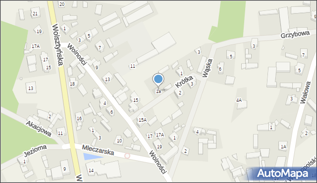Mochy, Krótka, 1a, mapa Mochy
