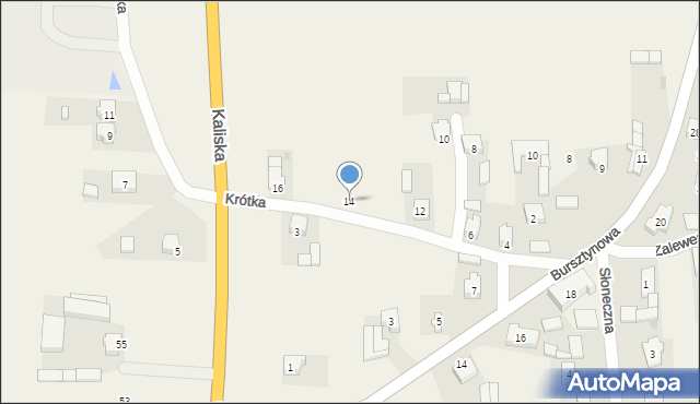 Modła Królewska, Krótka, 14, mapa Modła Królewska