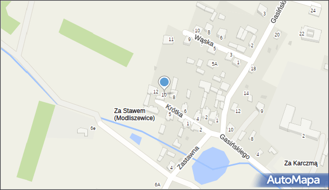 Modliszewice, Krótka, 10, mapa Modliszewice