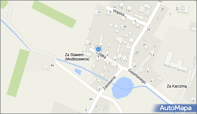 Modliszewice, Krótka, 5, mapa Modliszewice