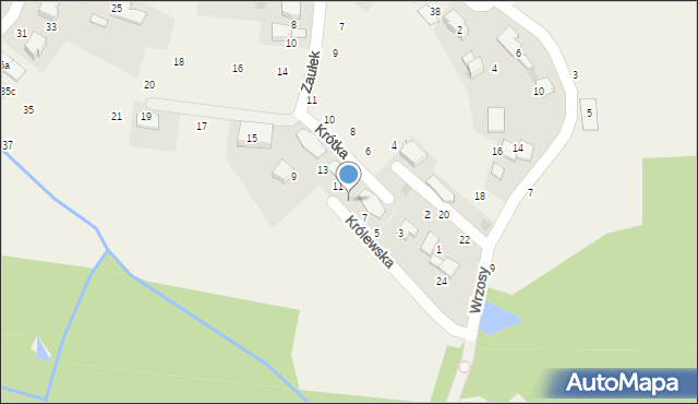 Modlniczka, Krótka, 9, mapa Modlniczka