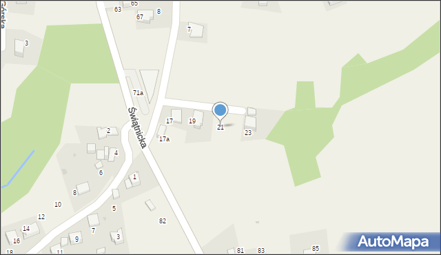 Mogilany, Krótka, 21, mapa Mogilany