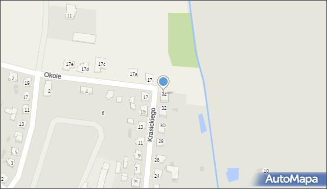 Mogilno, Krasickiego Ignacego, bp., 34, mapa Mogilno