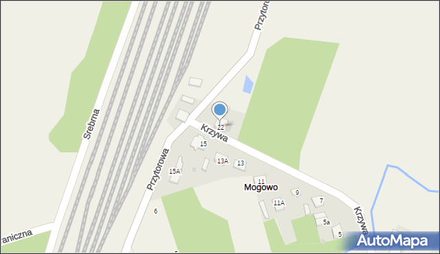 Mogowo, Krzywa, 22, mapa Mogowo