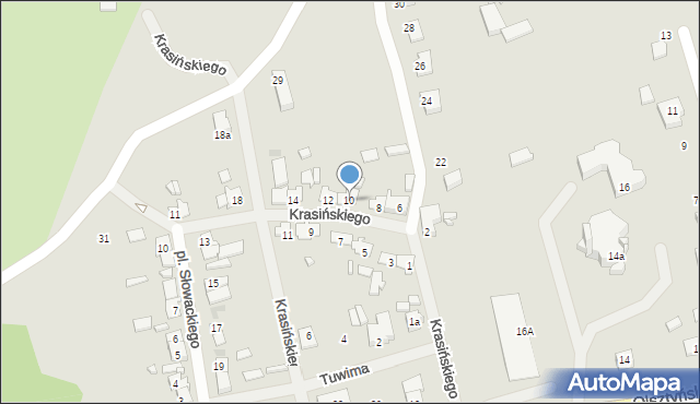 Mrągowo, Krasińskiego Zygmunta, 10, mapa Mrągowo