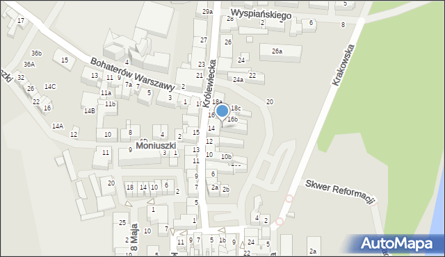 Mrągowo, Królewiecka, 14b, mapa Mrągowo