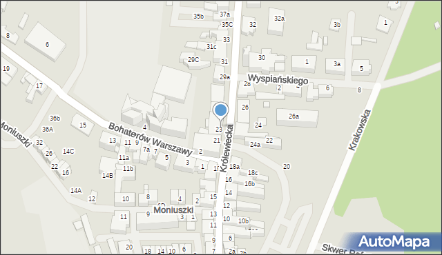 Mrągowo, Królewiecka, 23a, mapa Mrągowo