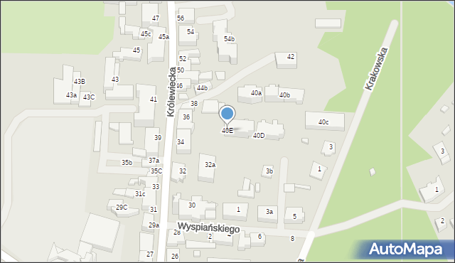 Mrągowo, Królewiecka, 40E, mapa Mrągowo