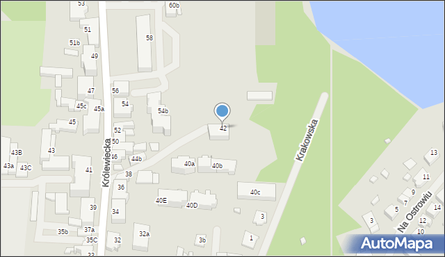 Mrągowo, Królewiecka, 42, mapa Mrągowo