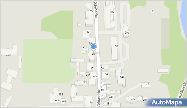 Mrągowo, Królewiecka, 49, mapa Mrągowo