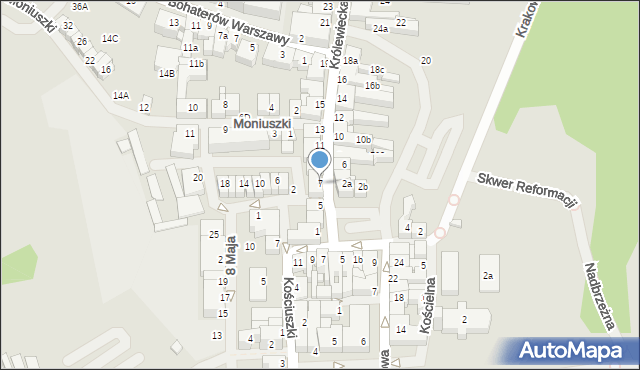 Mrągowo, Królewiecka, 7, mapa Mrągowo