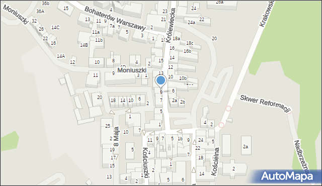 Mrągowo, Królewiecka, 9, mapa Mrągowo