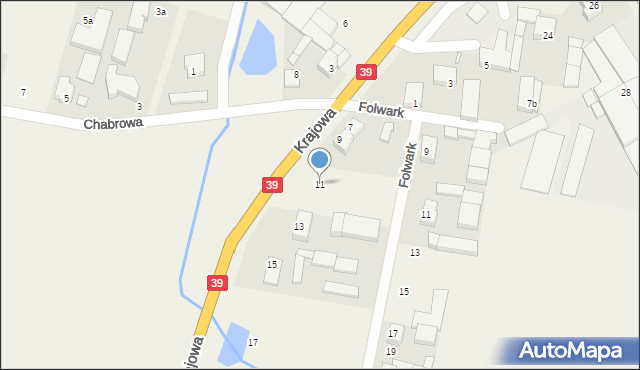 Mroczeń, Krajowa, 11, mapa Mroczeń