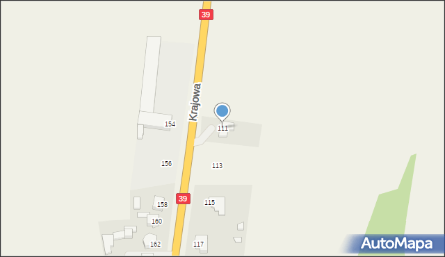 Mroczeń, Krajowa, 111, mapa Mroczeń