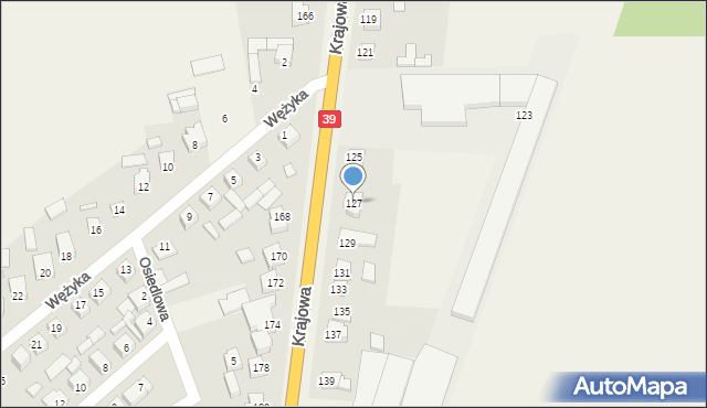 Mroczeń, Krajowa, 127, mapa Mroczeń