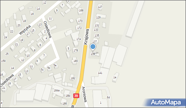 Mroczeń, Krajowa, 139, mapa Mroczeń