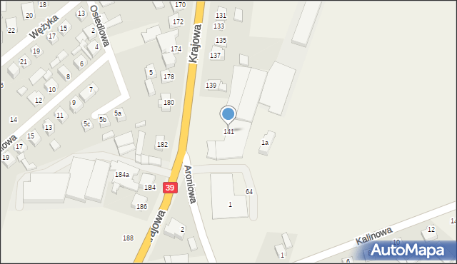 Mroczeń, Krajowa, 141, mapa Mroczeń