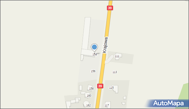 Mroczeń, Krajowa, 154, mapa Mroczeń