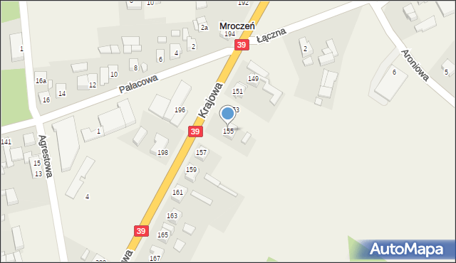 Mroczeń, Krajowa, 155, mapa Mroczeń