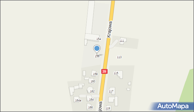 Mroczeń, Krajowa, 156, mapa Mroczeń