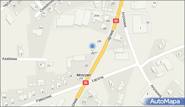 Mroczeń, Krajowa, 190, mapa Mroczeń