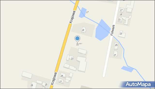 Mroczeń, Krajowa, 21, mapa Mroczeń